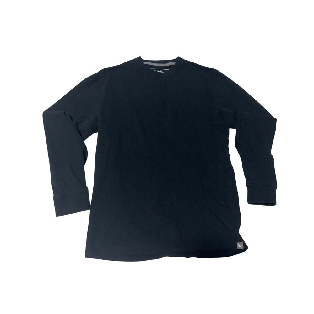 Eddie Bauer Mens Small Long Sleeve Shirt Black